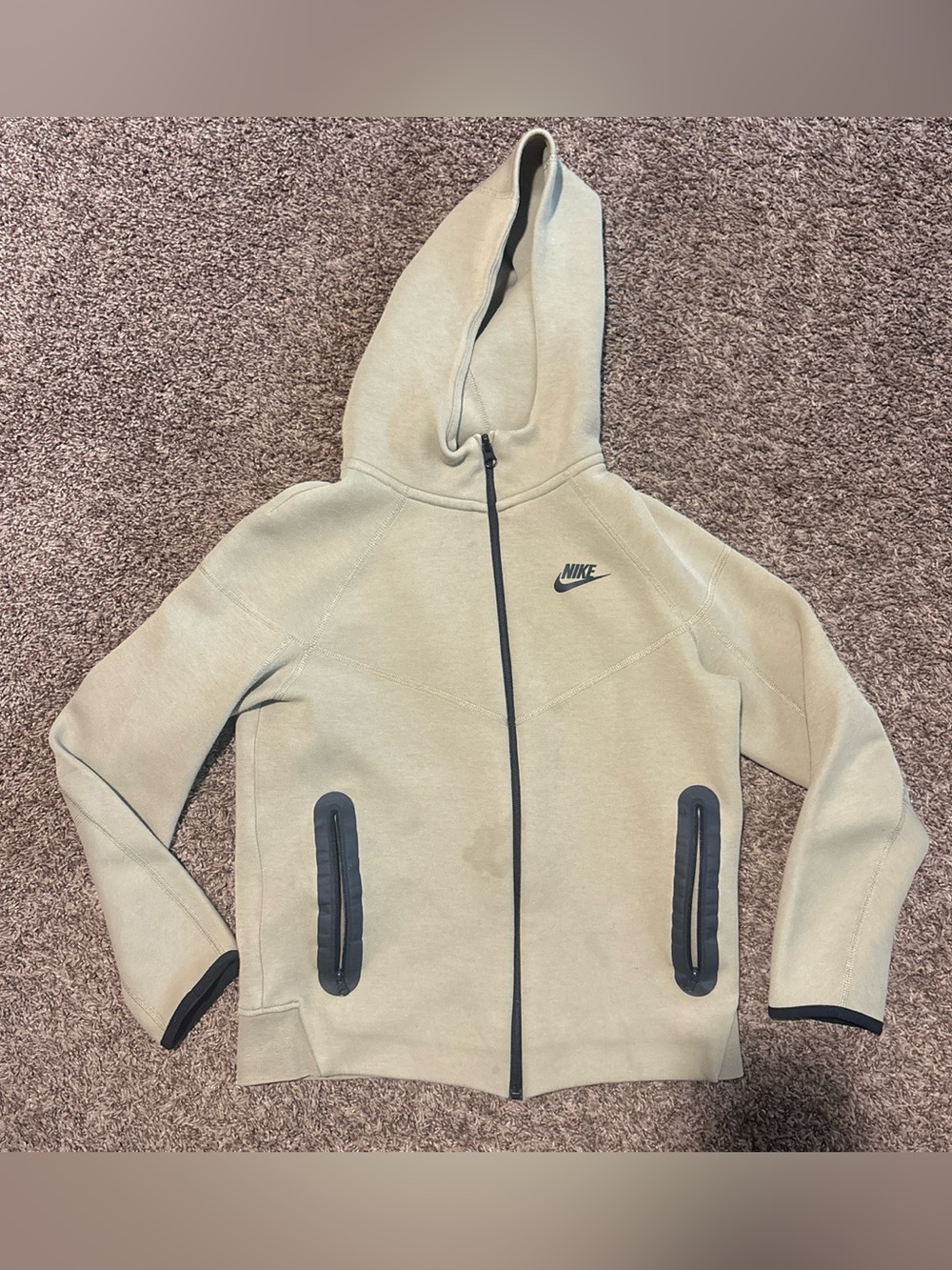 Nike Tech Fleece green zip up jacket kids boy size L